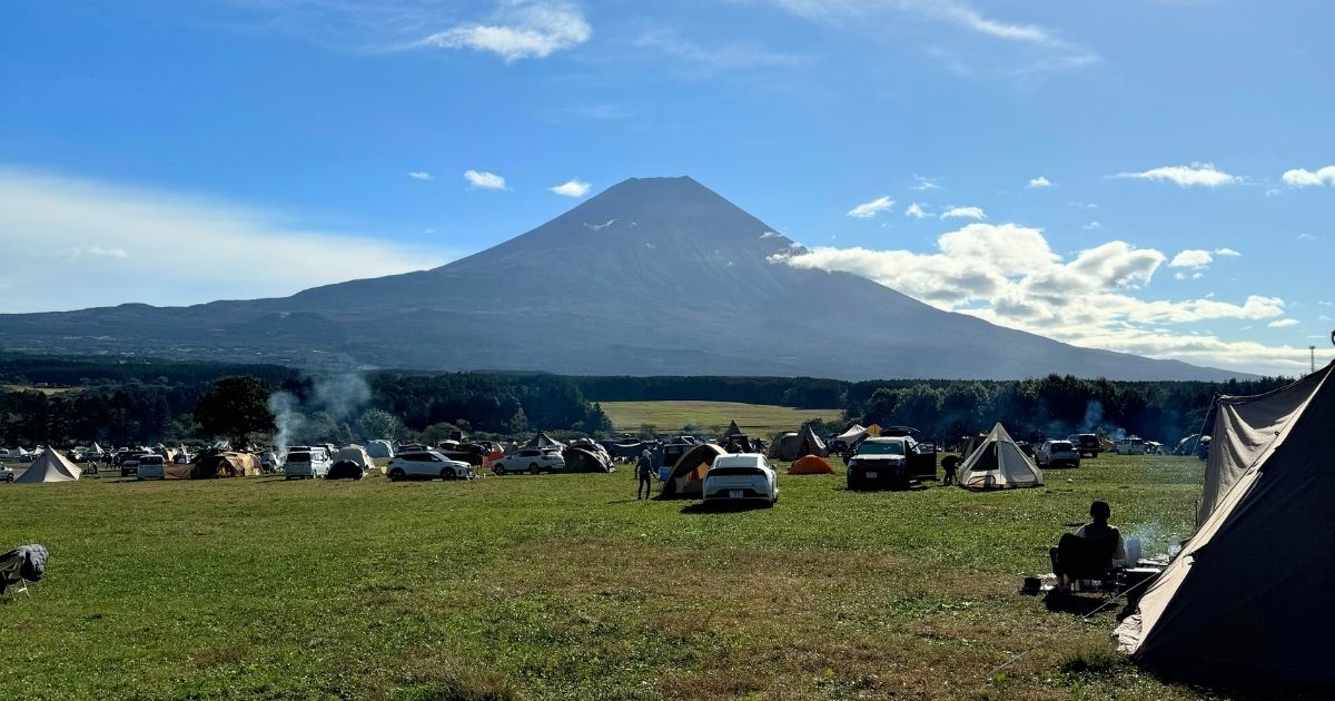 ふもとっぱらキャンプ場からの富士山